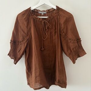 Daniel Rainn Brown Sleeve Blouse (Anthropologie)